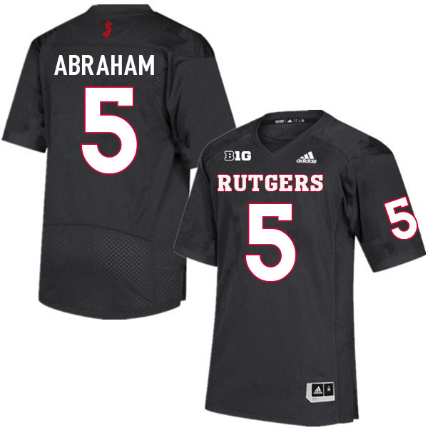 Youth #5 Kessawn Abraham Rutgers Scarlet Knights College Football Jerseys Sale-Black